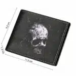 Portefeuille tête de mort vintage noir