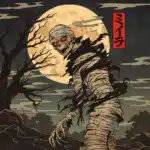 Poster vintage japonais zombie - Momie 20 × 30 cm