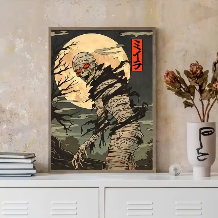 Poster vintage japonais zombie
