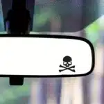 Sticker squelette voiture moto