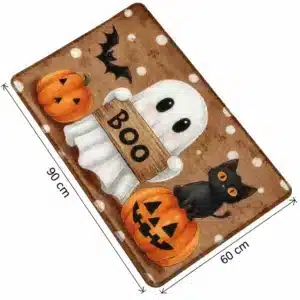 Tapis d’entrée Halloween citrouille - 40 × 120 cm