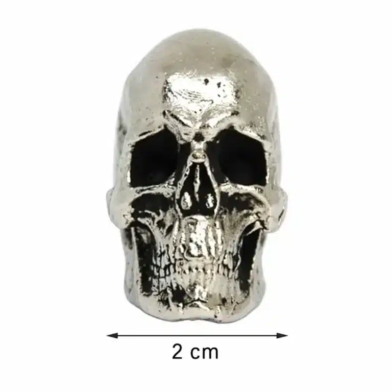 Tête de clé crâne métal