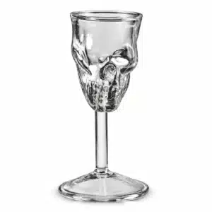 Verre à pied tête de mort
