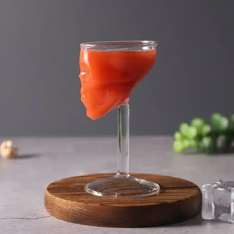 Verre à pied tête de mort
